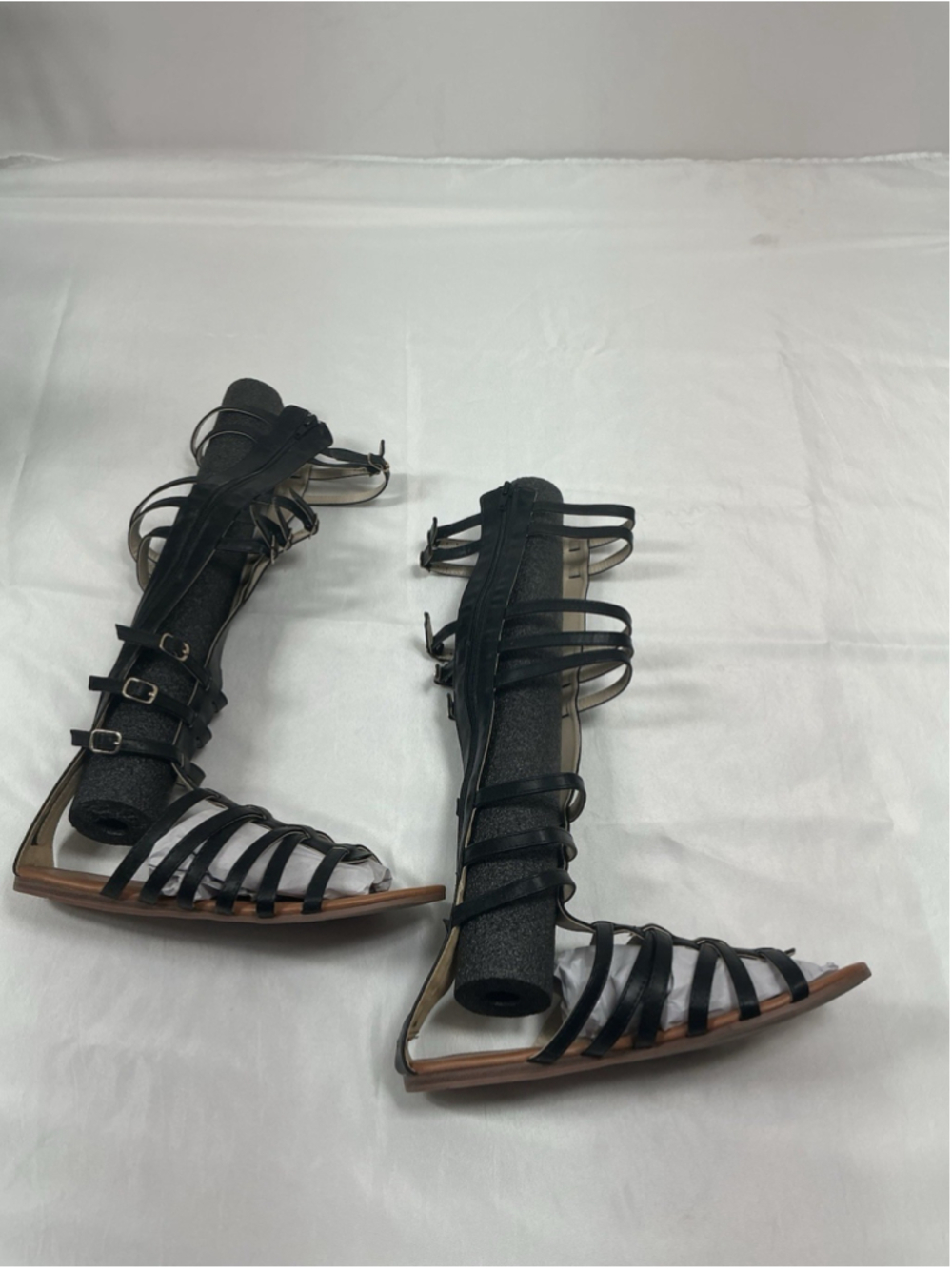 Womans New Bf Betani Pocahontas Knee High Gladiator Sandals 10 Black Strappy